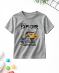Adventure | Heather Grey Printed T-Shirt (Code 5099)