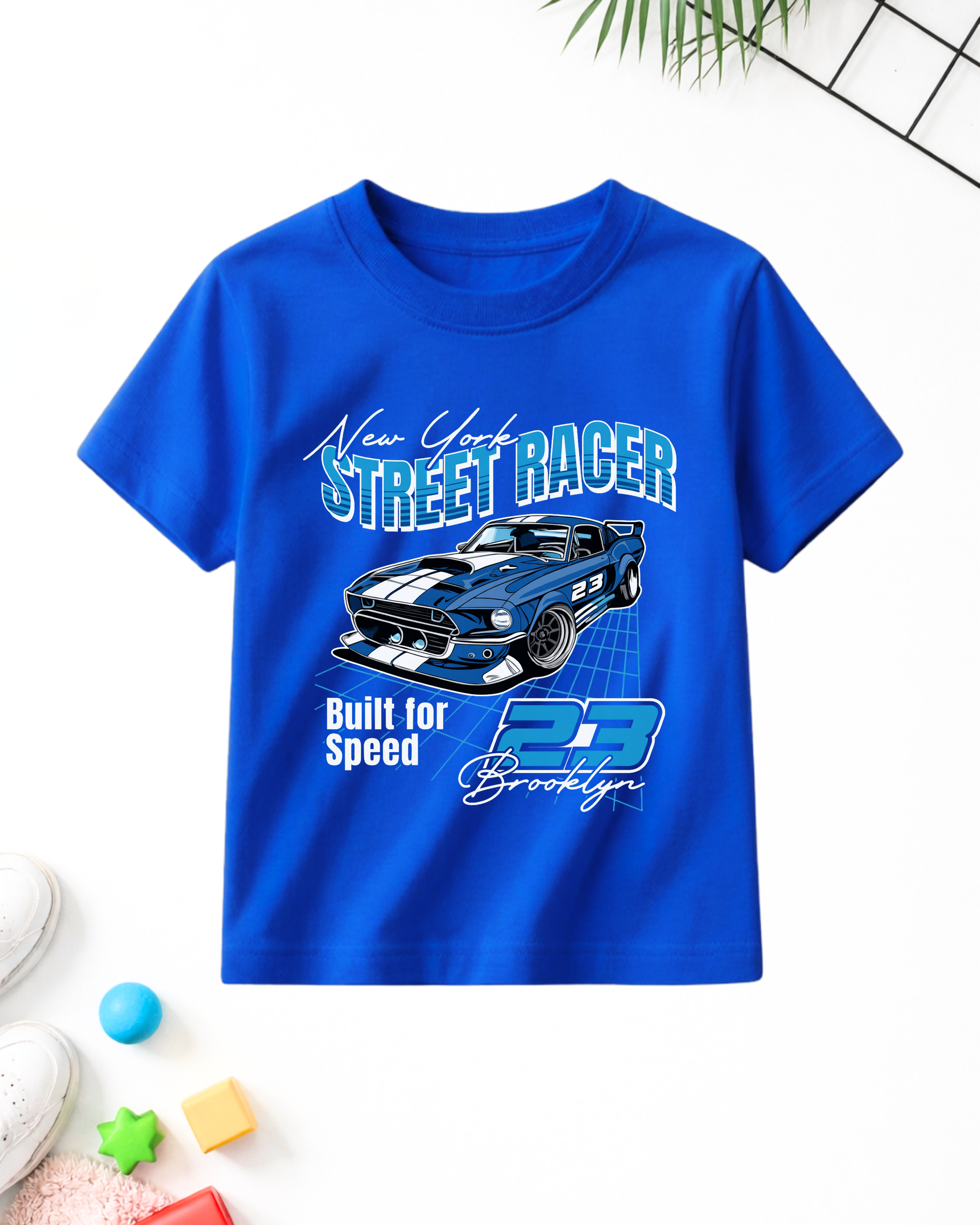 Street Racer | Royal Blue Printed T-Shirt (Code 5101)