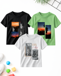 Pack of 3 Kids Printed T-Shirts – Prints for Boys  (Code 5229)