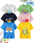 Pack of 6 Rise and Shine | Printed T-Shirts (Code 5318)