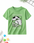 Game Any Time | Light Green Printed T-Shirt (Code 5098)