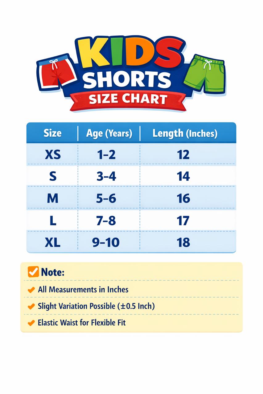 Kids Pack of 3 Tommy Shorts (Code 5261)