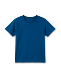 Boys' Petroleum Blue Knitted Jersey Crew Neck T-Shirt (Code 3239)