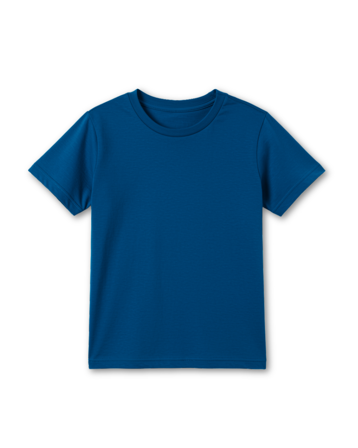 Boys' Petroleum Blue Knitted Jersey Crew Neck T-Shirt (Code 3239)