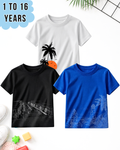 Pack of 3 Kids Printed T-Shirts – Fun Prints for Boys  (Code 5036)