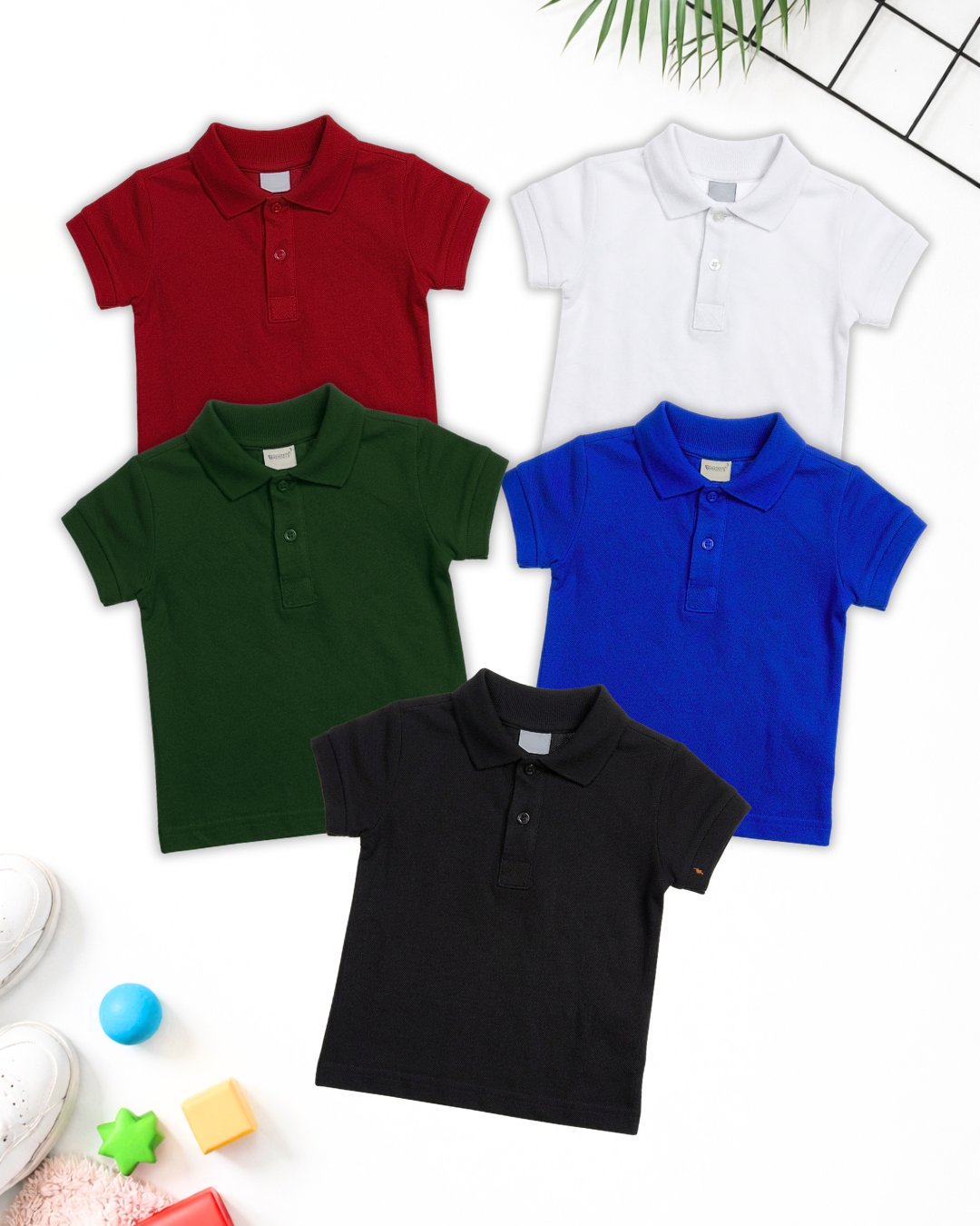 Premium Kids Polo Set – Pack of 5  (Code 4835)