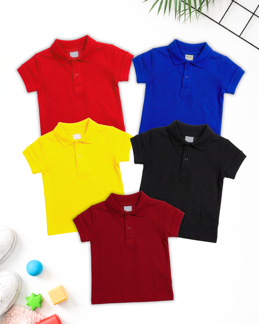 Premium Kids Polo Set – Pack of 5  (Code 4836)