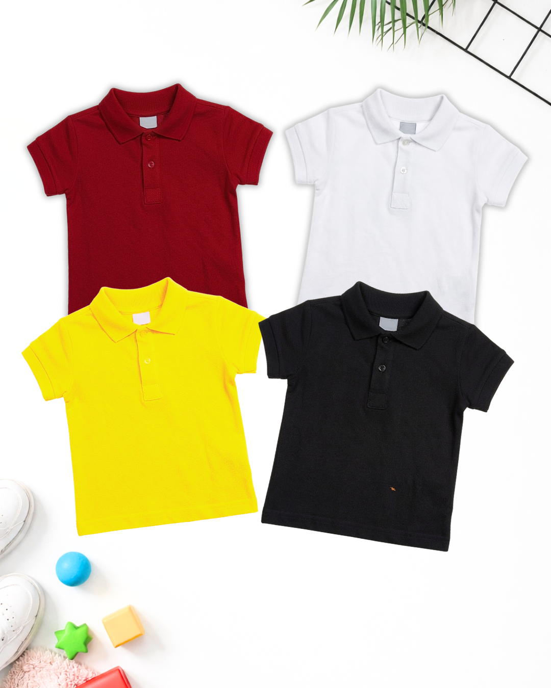 Premium Kids Polo Set – Pack of 4  (Code 4833)