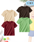 Pack of 4 Kids Basic Shirts – for Boys  (Code 5186)
