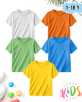 Pack of 5 Kids Basic Shirts – for Boys  (Code 5194)