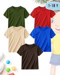 Pack of 5 Kids Basic Shirts – for Boys  (Code 5195)