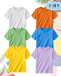 Pack of 6 Kids Basic Shirts – for Boys / Girls  (Code 5198)