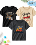 Pack of 3 Kids Printed T-Shirts – Prints for Boys  (Code 5286)