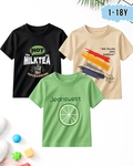 Pack of 3 Kids Printed T-Shirts – Prints for Boys  (Code 5291)