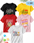 Pack of 5 Kids Printed T-Shirts – Prints for Girls  (Code 5297)