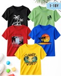 Pack of 5 Kids Printed T-Shirts – Prints for Boys (Code 5300)