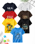 Pack of 7 Game ON | Printed T-Shirts (Code 5331)