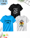 Pack of 3 Los Angeles | Printed T-Shirt (Code 4984)