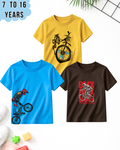 Pack of 3 Cool Rider | Printed T-Shirt (Code 4986)