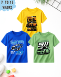 Pack of 3 Street Racer  | Printed T-Shirt (Code 4989)