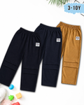 Kids Pack of 3 Premium Trouser Soft Cotton Terry Fabric (Code 5262)