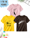 Pack of 3 Kids Printed T-Shirts – Fun Prints For Girls (Code 5043)