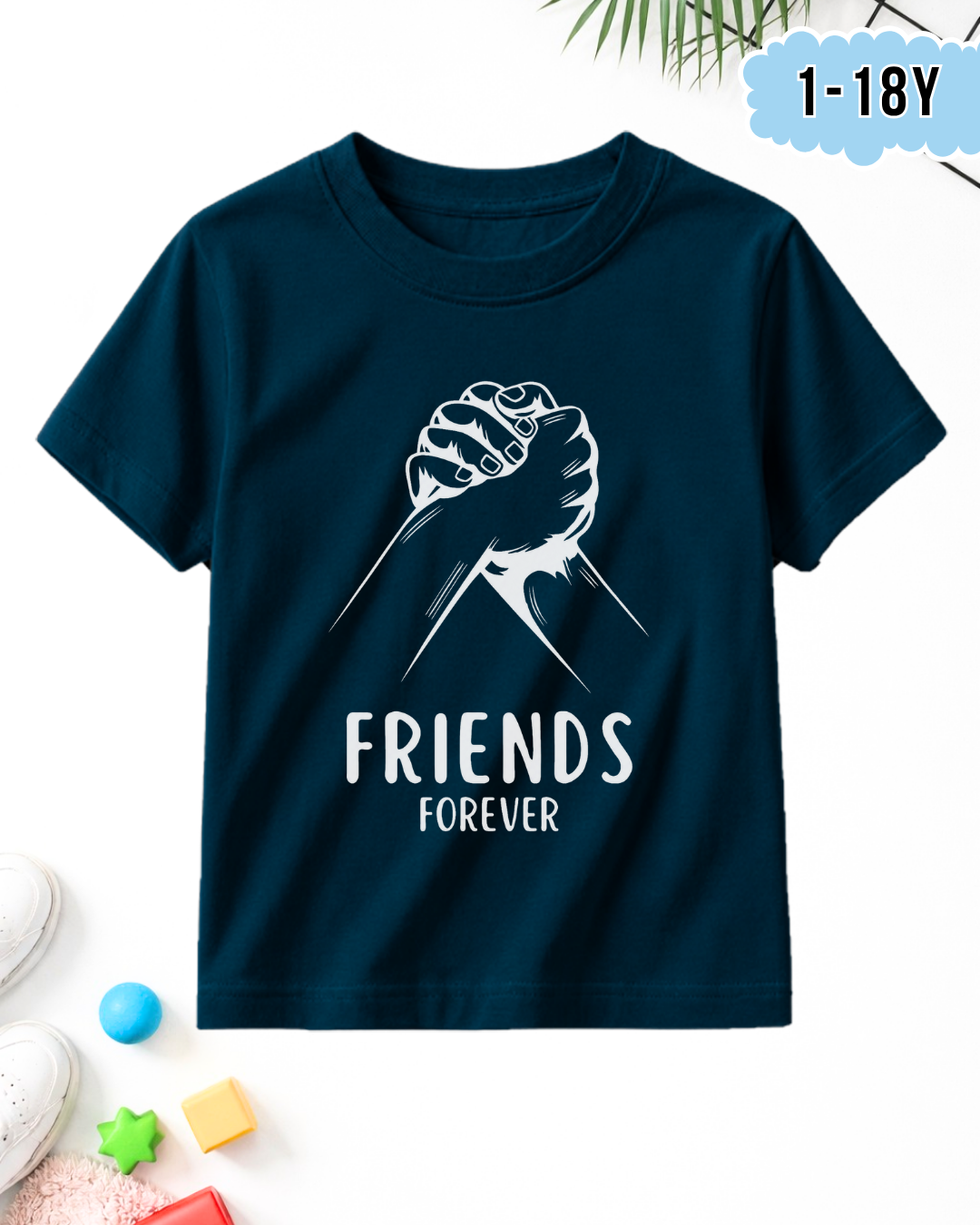 Friends | Petroleum Blue Printed T-Shirt (Code 5310)