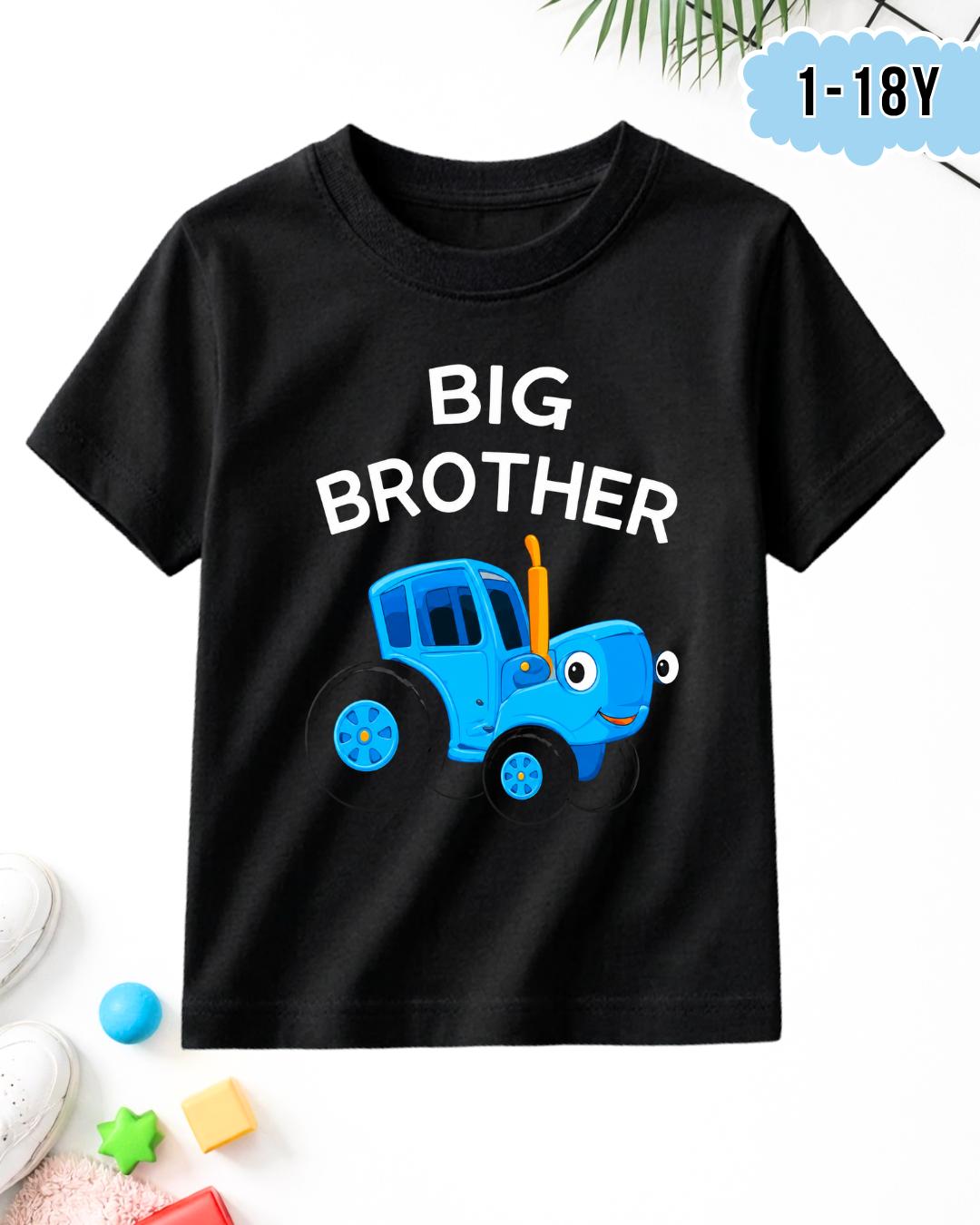 Big Brother | Black Printed T-Shirt (Code 5311)