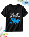 Little Brother | Black Printed T-Shirt  (Code 5312)
