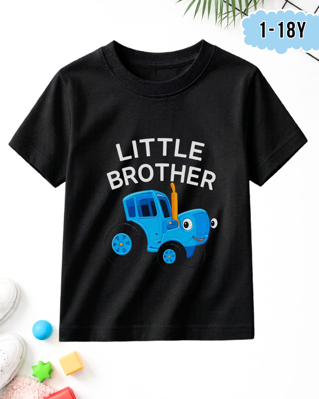 Little Brother | Black Printed T-Shirt  (Code 5312)