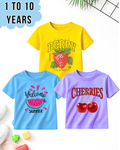 Pack of 3 Kids Printed T-Shirts – Fun Prints for Girls  (Code 5010)