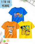 Pack of 3 Kids Printed T-Shirts – Fun Prints for Girls  (Code 5009)
